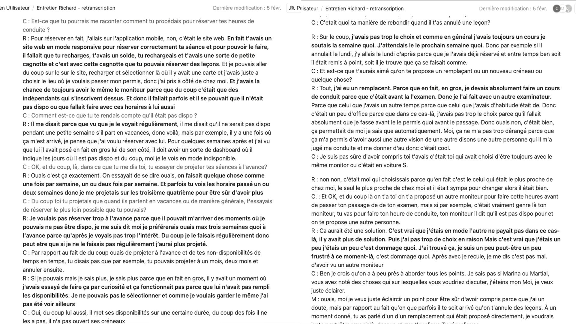Retranscription des entretiens & analyse – IA